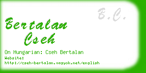 bertalan cseh business card